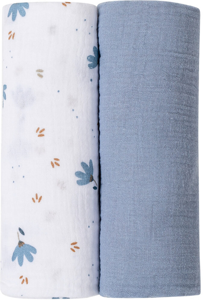 BUBABA BY FREEON tetra pelena muslin 2/1 blue - white 80173