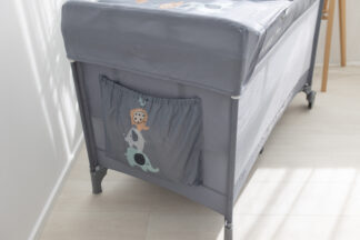 FREEON prijenosni krevetić Elephants s dvostrukim dnom gray 81514 - Slika 3