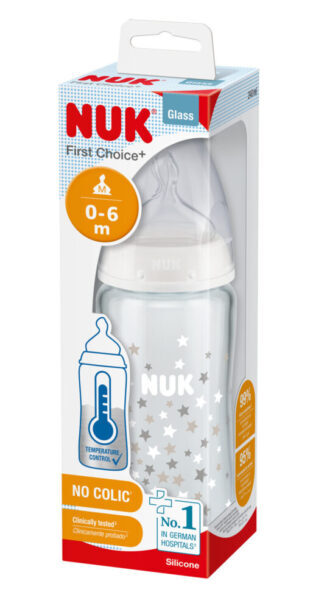 NUK staklena bočica FC+ 240 ml, 0-6 m 10745121
