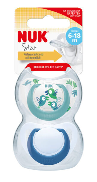 NUK duda varalica - silikon Star 6-18 m, 2/1 10736726 - Slika 2