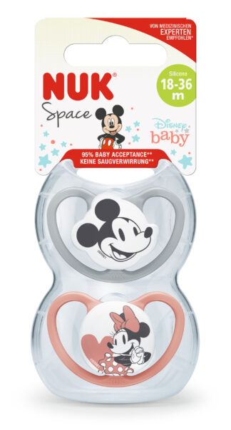 NUK duda varalica - silikon Space Mickey mickey vel.3 (18-36m), 2 kom 10177176 - Slika 2
