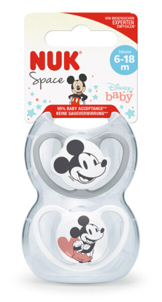 NUK duda varalica - silikon Space Mickey mickey vel.2 (6-18m), 2 kom 10176286