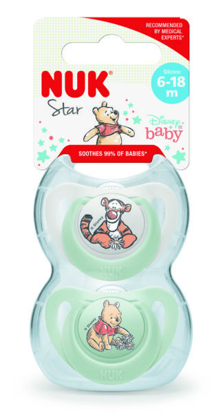 NUK duda varalica - silikon Star Winnie the Pooh 6-18 m 10736922