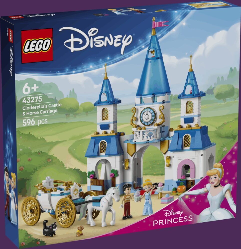 LEGO® DISNEY PRINCESS™ 43275 Pepeljugin dvorac i kočija s konjem