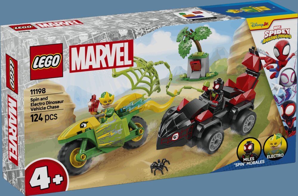 LEGO® SPIDEY 11198 Spin i Electro u dinosaurskim vozilima