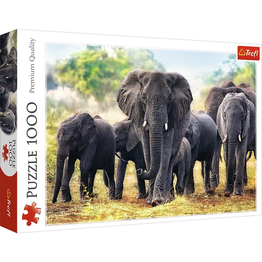 TREFL puzzle 1000 kom, Afrički slonovi 10442