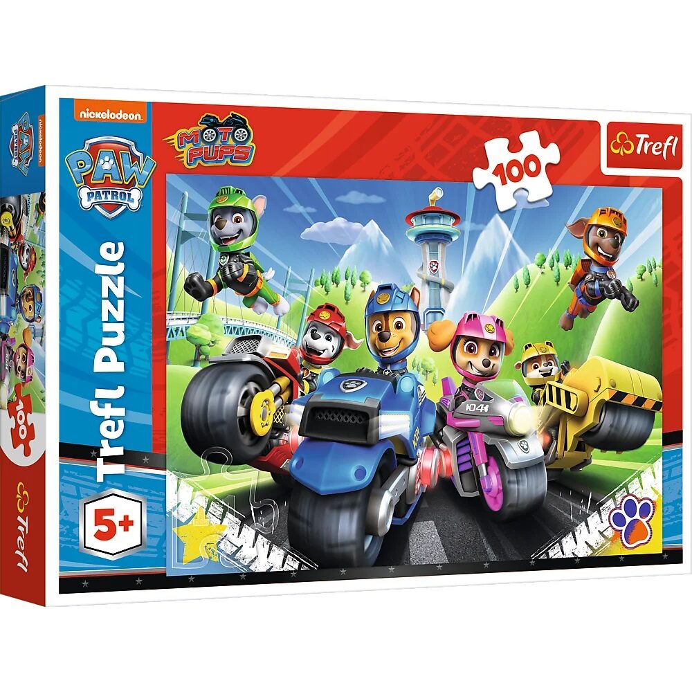 TREFL puzzle 100 kom, Paw Patrol na motorima 16430