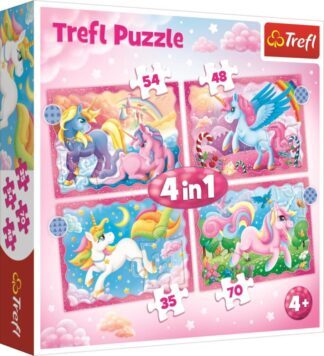 TREFL 4u1 puzzle magičan jednorog (35,48,54,70) 34389