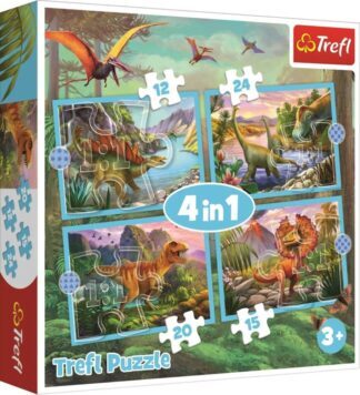 TREFL 4u1 puzzle dinosauri (12,15,20,24) 34609