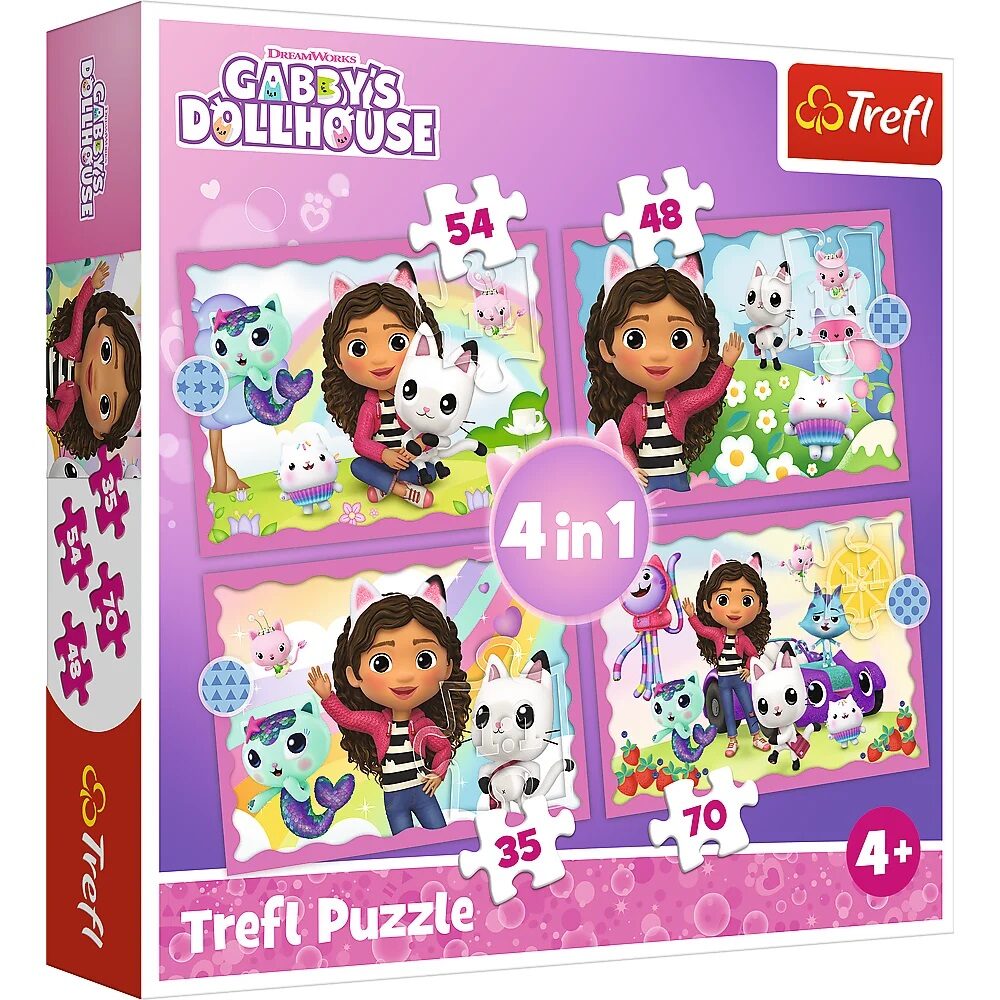TREFL 4u1 puzzle Gabby's Dollhouse (35,48,54,70) 34620