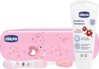 CHICCO zubna četkica set za oralnu njegu pink 6959100