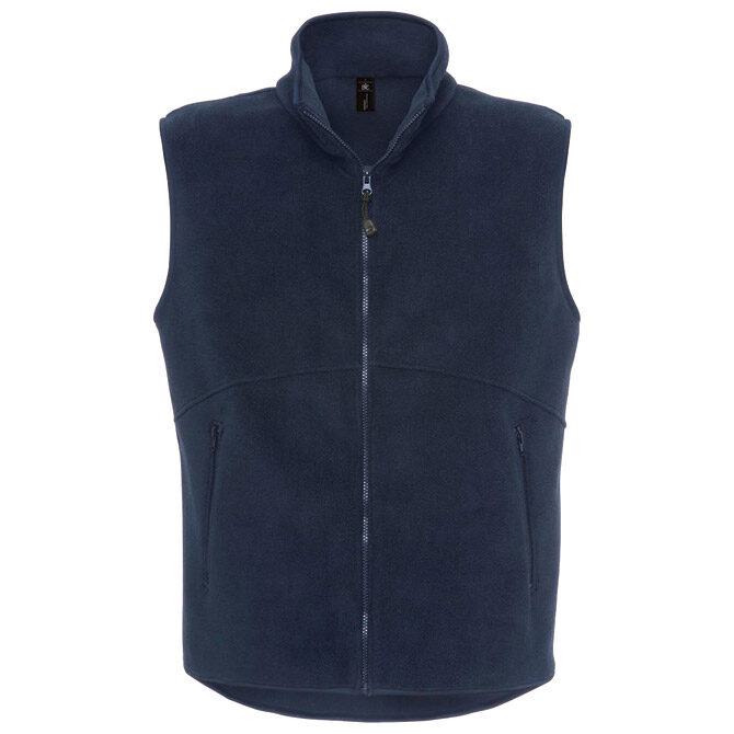 Prsluk zip unisex-flis B&C Traveller 300g tamnoplavi XL!!