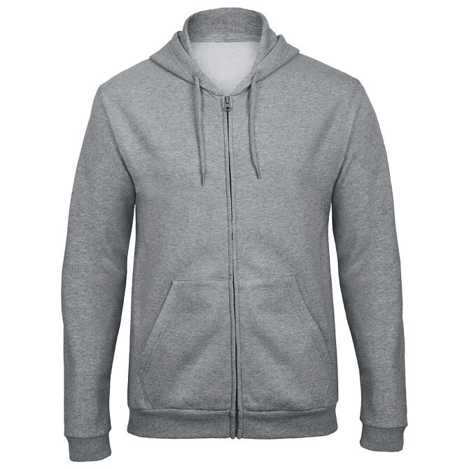 Majica dugi rukavi zip B&C ID.205 270g svijetlosiva M!!