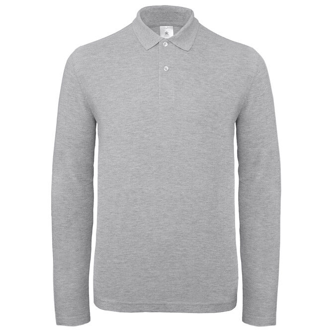 Majica dugi rukavi polo B&C ID.001 LSL 180g svijetlosiva 4XL