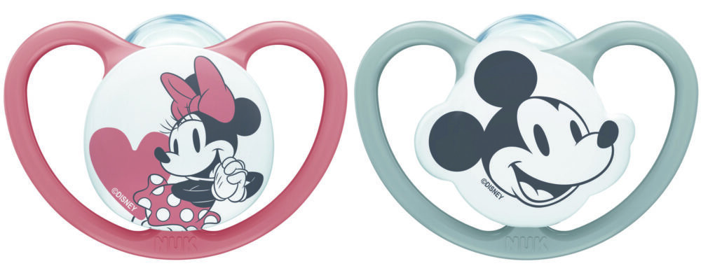 NUK duda varalica - silikon Space Mickey mickey vel.1 (0-6m), 2 kom 10175281 - Slika 3