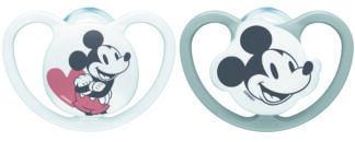 NUK duda varalica - silikon Space Mickey mickey vel.1 (0-6m), 2 kom 10175281 - Slika 4